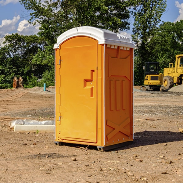 how often are the portable restrooms cleaned and serviced during a rental period in Plainville GA